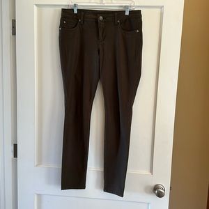 Kut From the Kloth Mia Toothpick Brown skinny jeans size 10. Heavy brown denim.